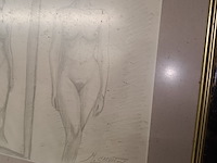 Lot 85 - tekening in kader - afbeelding 4 van  5