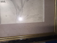 Lot 85 - tekening in kader - afbeelding 5 van  5