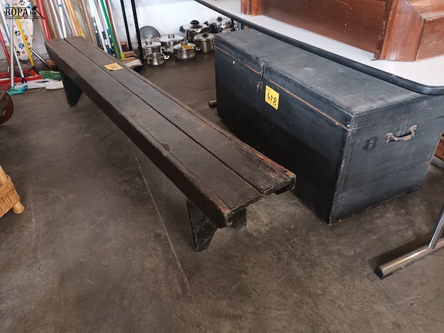 Lot 855 - houten zitbank - afbeelding 3 van  5