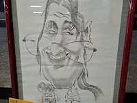 Lot 86 - karikatuur man met bril 43*53 - afbeelding 1 van  1