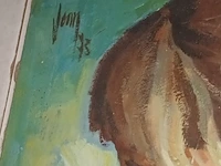 Lot 86 - schilderij van kind in kader - afbeelding 3 van  3