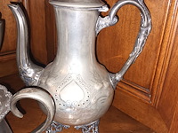 Lot 86 - verzilverde theekannen. 3 stuks - afbeelding 3 van  6