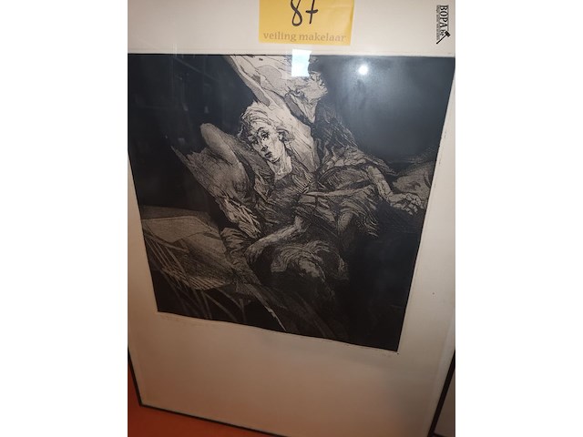 Lot 87 - etsen van piet peere. 2 stuks - afbeelding 3 van  6