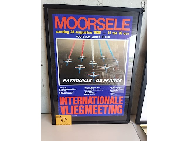 Lot 87 - poster moorsele vliegmeeting 1986 - afbeelding 1 van  4
