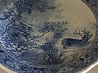 Lot 87 - sierborden wit/blauw. 3 stuks - afbeelding 2 van  7
