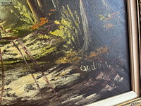Lot 88 - lot schilderijen diverse olieverf - getekend - afbeelding 6 van  10