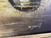 Lot 88 - lot schilderijen diverse olieverf - getekend - afbeelding 10 van  10