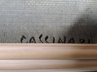 Lot 88 - naakt portret op doek, getekend - afbeelding 2 van  2