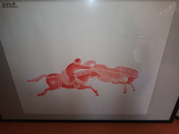 Lot 88 - oosterse kunstwerken. 2 stuks - afbeelding 2 van  3