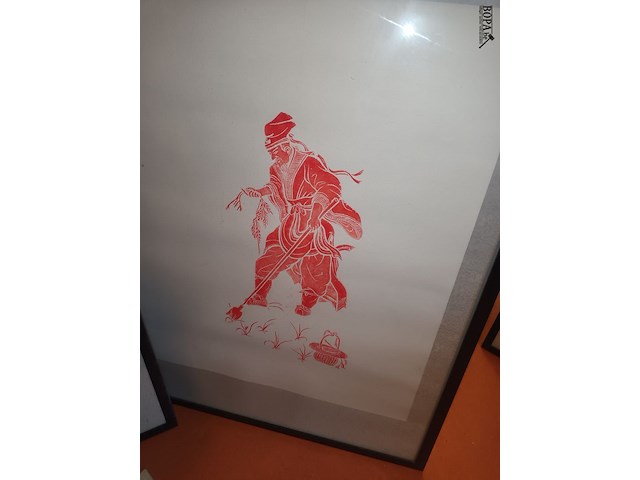 Lot 88 - oosterse kunstwerken. 2 stuks - afbeelding 3 van  3