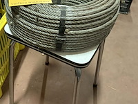 Lot 89 - haspel met staalkabel verzinkt 10 mm circa 50 meter - afbeelding 2 van  2