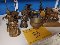 Lot 89 - koperen decoratie. 9 stuks - afbeelding 2 van  4