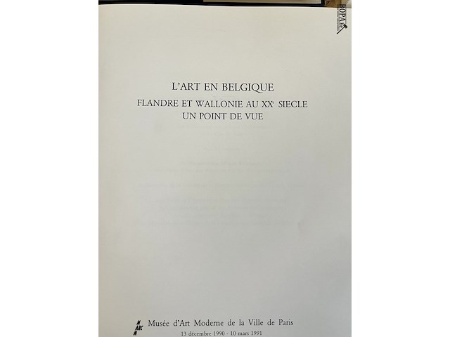 Lot 89 - l'art en belgique flandre et wallonie au xx siecle un point - afbeelding 2 van  6