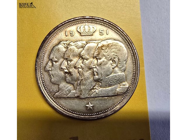 Lot 9 - belgië 100 frank 1951 (koningsportretten) - afbeelding 1 van  3