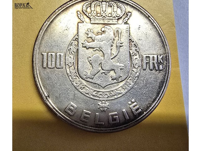 Lot 9 - belgië 100 frank 1951 (koningsportretten) - afbeelding 3 van  3