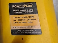 Lot 9 - electrische grastrimmer powerplus 2 stuks - geel - afbeelding 2 van  4