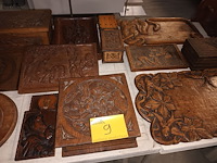 Lot 9 - houten decoratie. 16 stuks - afbeelding 1 van  7