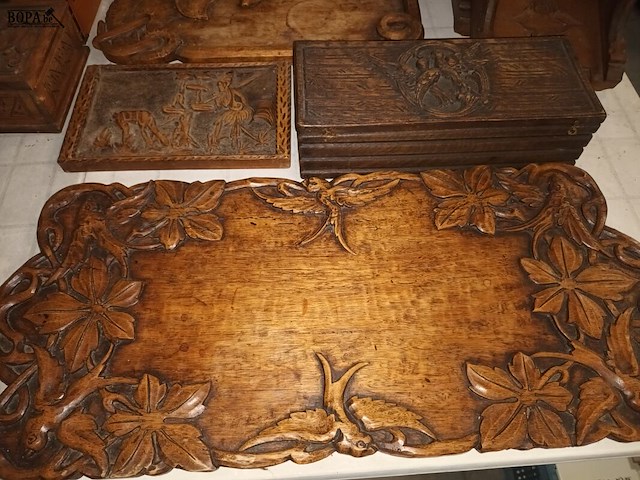 Lot 9 - houten decoratie. 16 stuks - afbeelding 5 van  7