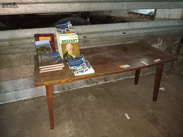 Lot 9 - tafel en boeken - afbeelding 1 van  2