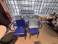 Lot 9 ronde terrastafels incl 14 stoelen - afbeelding 4 van  5