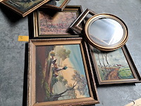 Lot 90 - lot oude kaders diverse maten en modellen -7 stuks - afbeelding 1 van  4