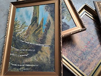 Lot 90 - lot oude kaders diverse maten en modellen -7 stuks - afbeelding 3 van  4