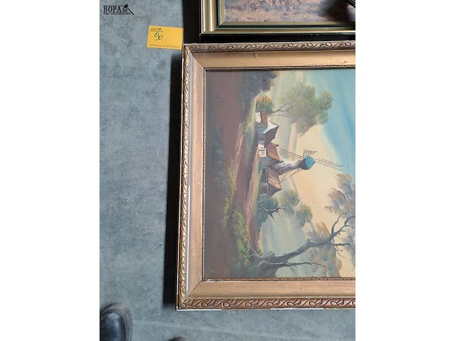 Lot 90 - lot oude kaders diverse maten en modellen -7 stuks - afbeelding 4 van  4