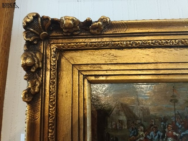 Lot 90 - schilderij dansende mensen - afbeelding 3 van  4