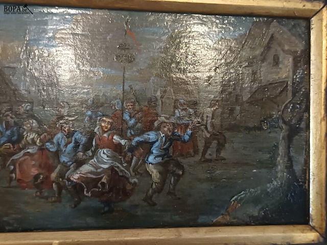 Lot 90 - schilderij dansende mensen - afbeelding 4 van  4