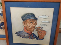 Lot 90 - tekeningen. 3 stuks - afbeelding 2 van  4