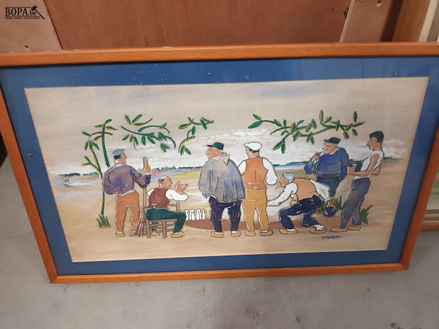 Lot 90 - tekeningen. 3 stuks - afbeelding 3 van  4