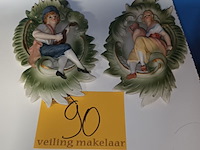 Lot 90 - wandkeramiek. 2 stuks - afbeelding 1 van  3