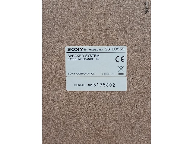 Lot 91 - muziekboxen sony. 2 stuks - afbeelding 4 van  4