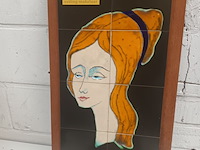 Lot 91 - retro wandpaneel met tegels - afbeelding 1 van  3