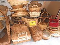 Lot 91 - rieten manden. 39 stuks - afbeelding 1 van  4