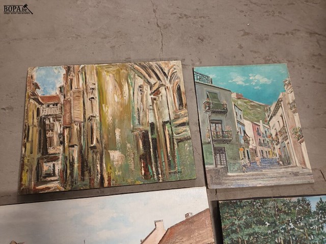 Lot 91 - schilderijen. 5 stuks - afbeelding 2 van  5