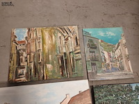 Lot 91 - schilderijen. 5 stuks - afbeelding 2 van  5