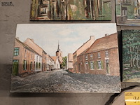 Lot 91 - schilderijen. 5 stuks - afbeelding 3 van  5