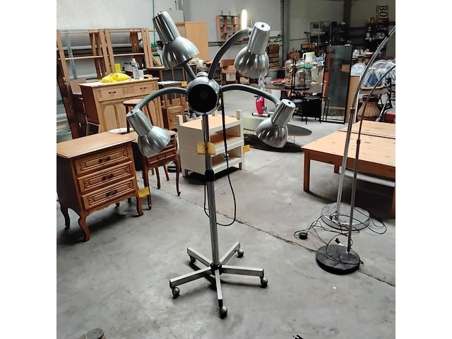 Lot 91 - vintage haardrooglamp '60 - eyeboll lamp in chroom - collect - afbeelding 1 van  6