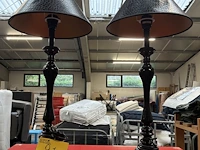 Lot 91 - zwarte vintage tafellampen - 2 stuks