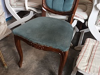 Lot 914 - antieke blauwe stoel - afbeelding 2 van  7