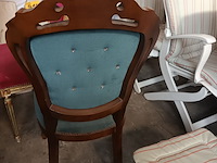 Lot 914 - antieke blauwe stoel - afbeelding 3 van  7