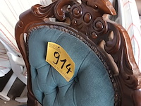 Lot 914 - antieke blauwe stoel - afbeelding 4 van  7