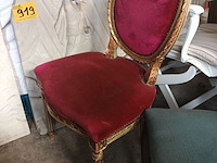 Lot 916 - antieke vergulde stoel - afbeelding 2 van  4