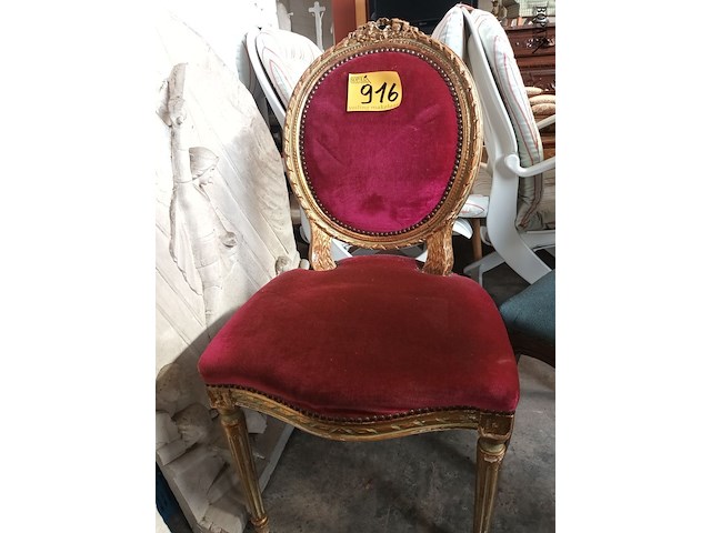 Lot 916 - antieke vergulde stoel - afbeelding 3 van  4