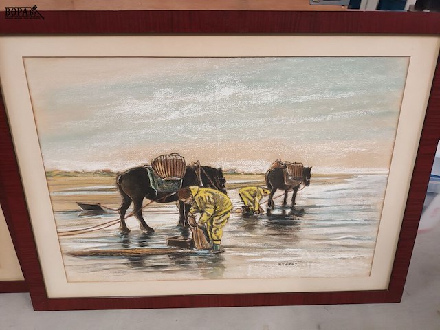 Lot 92 - tekeningen. 2 stuks - afbeelding 4 van  5