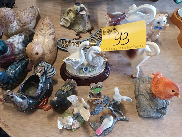 Lot 93 - deco dieren. 15 stuks - afbeelding 1 van  5