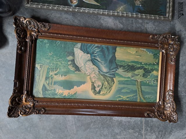 Lot 93 - trio religieuze kaders - afbeelding 2 van  4