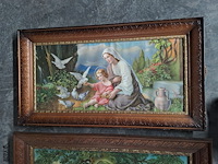 Lot 93 - trio religieuze kaders - afbeelding 3 van  4