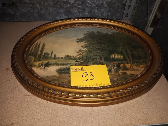 Lot 93 - vergulde kader met prent - afbeelding 1 van  3